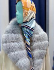 bebe mavisi naturel kürk fox  yaka