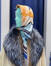 lacivert naturel kürk fox  yaka