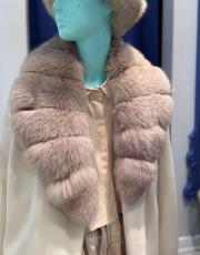 bej naturel kürk fox  yaka