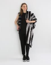 siyah naturel rex chincihilla şal