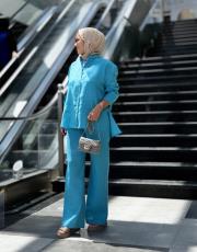 mavi dina keten  gömlek takım 2