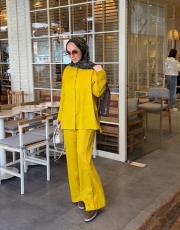 hardal  dina keten  gömlek takım 4