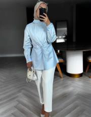 bebe mavisi selina gömlek