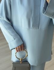 bebe mavisi nakışlı takım 3