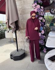 bordo nakışlı takım 2