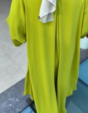 yeşil a pileli elbise  6