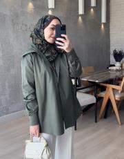 haki pearly gömlek 3