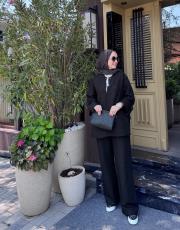 siyah pera keten takım  2