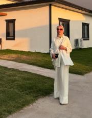 beyaz bağdat keten takım