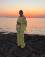 yağ yeşili bağdat keten takım