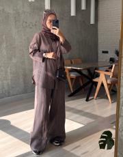 mürdüm bağdat keten takım