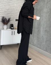 siyah krep yasmine takım 2