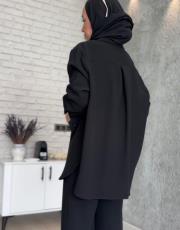 siyah krep yasmine takım 3