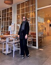 siyah ceket triko takım 2