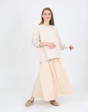 bej  klasik kloş  krep etek 2