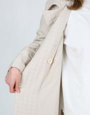 bej kapitone klasik trençkot 2