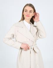 bej kapitone klasik trençkot 3